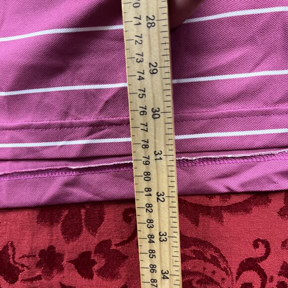 Peter Millar Shirt Mens XL Pink Stripe Summer Comfort Polo Golf Embroidery - Picture 7 of 9